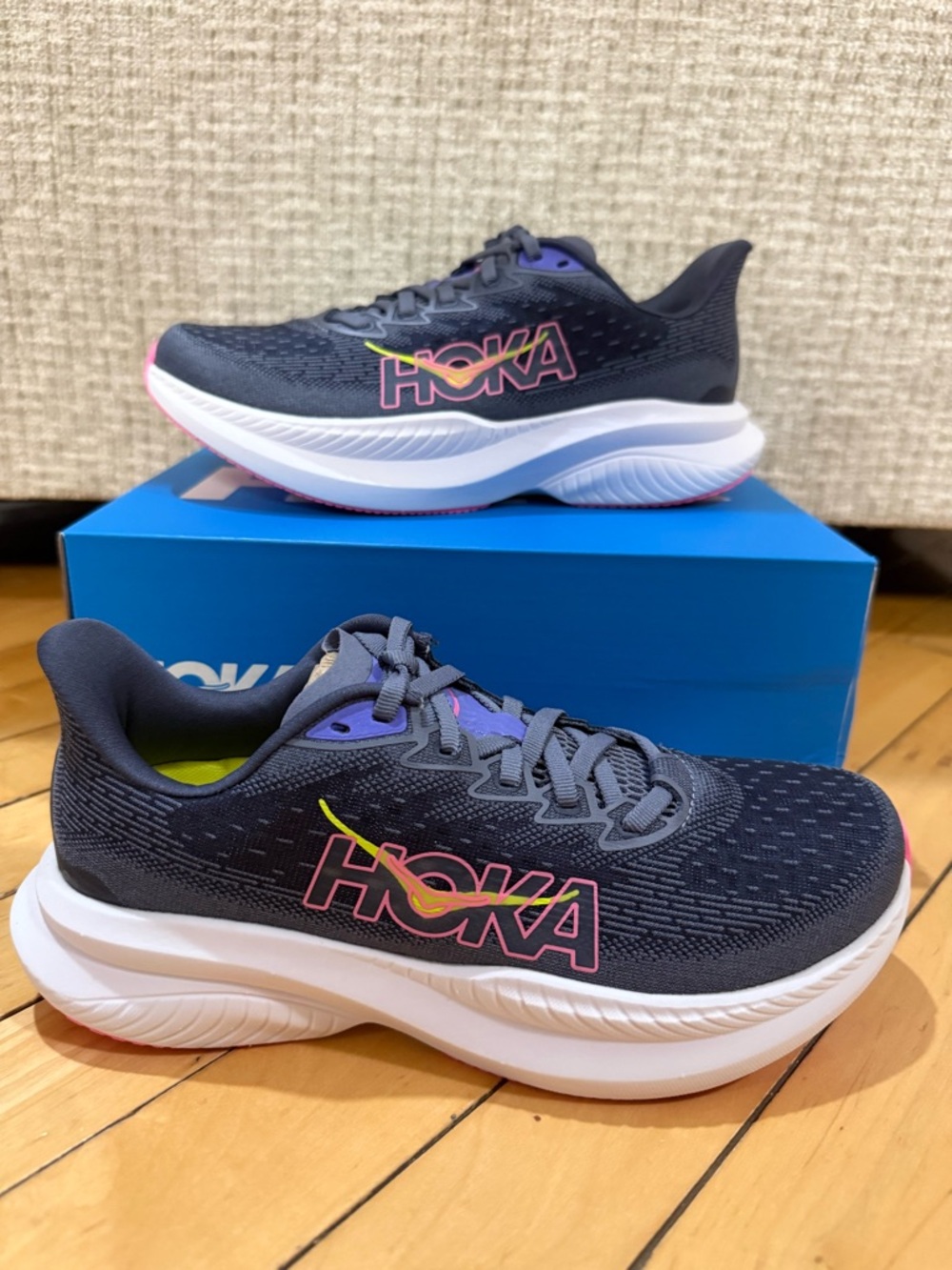 New Hoka One Mach 6 running shoes Grey Skies Women’s Size 7 New In Box